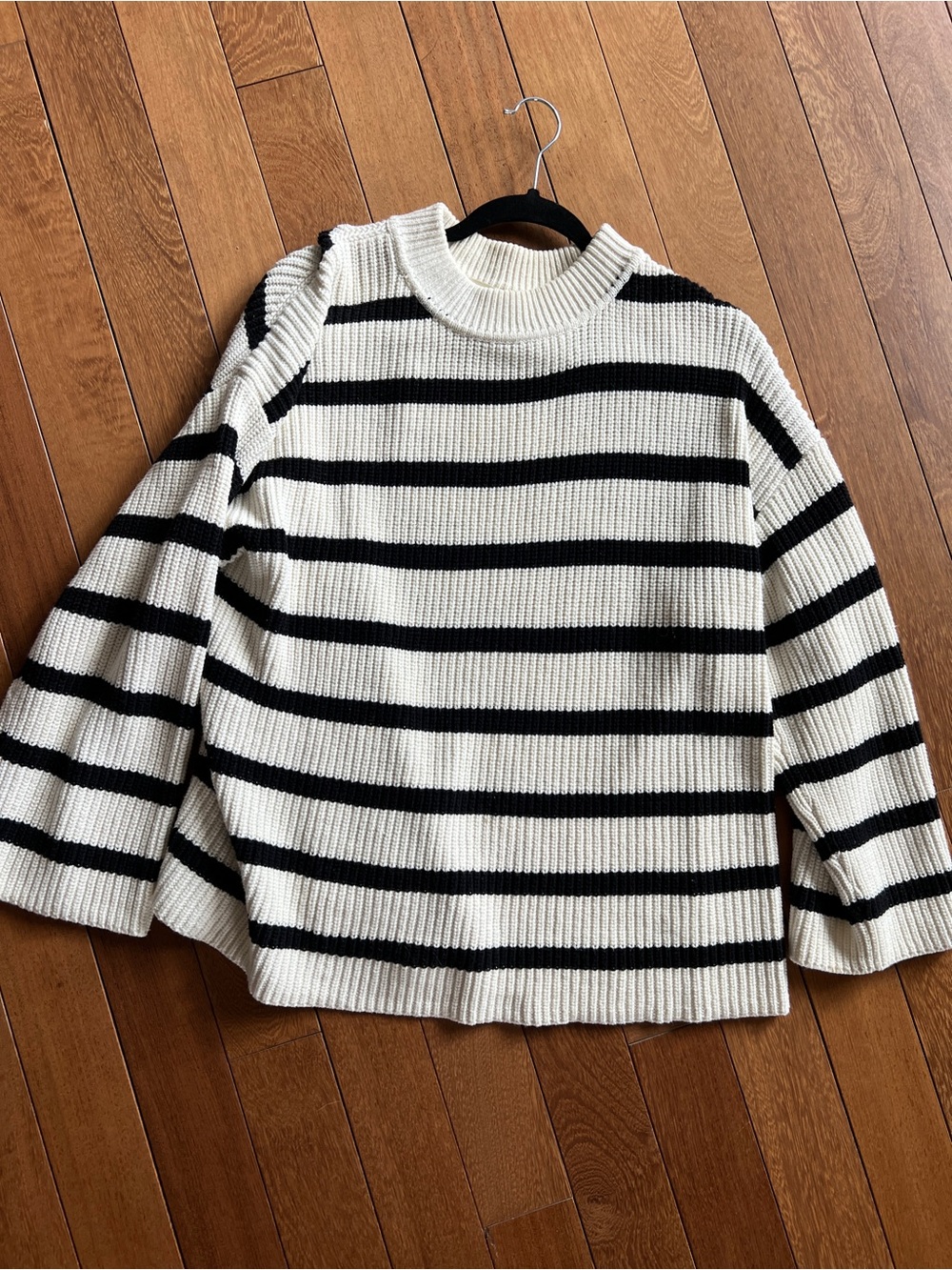 H&M Striped Black and White Knit Sweater - Women's